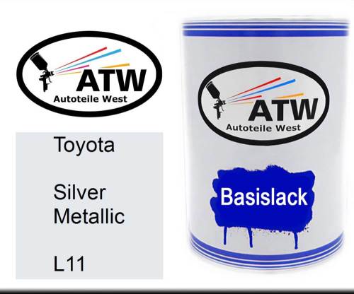 Toyota, Silver Metallic, L11: 500ml Lackdose, von ATW Autoteile West.